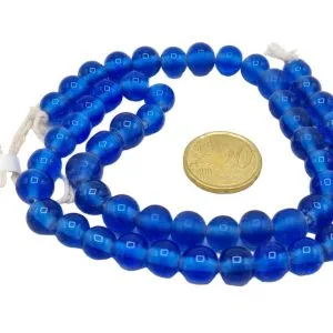 Collar de cuentas de vidrio redondas