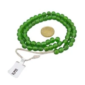 Collar de cuentas de vidrio redondas