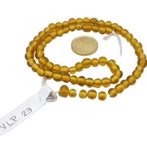 Collar de cuentas de vidrio redondas