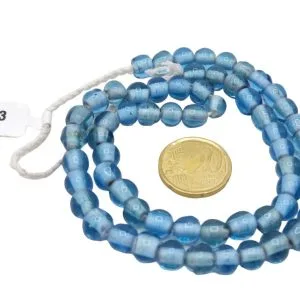 Collar de cuentas de vidrio redondas