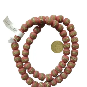 Tiras de vidrio bola raya dorada