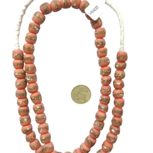 Tiras de vidrio bola raya dorada