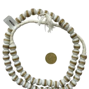 Tiras de vidrio bola raya dorada