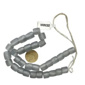 Collar de cuentas de vidrio glaseadas tubo