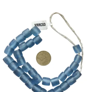 Collar de cuentas de vidrio glaseadas tubo