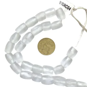 Collar de cuentas de vidrio glaseadas tubo