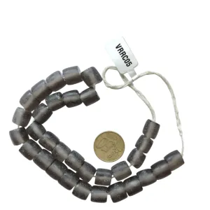 Collar de cuentas de vidrio glaseadas tubo