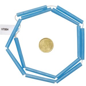 Tiras de cuentas de vidrio macarrones