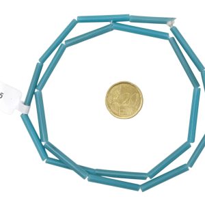 Tiras de cuentas de vidrio macarrones