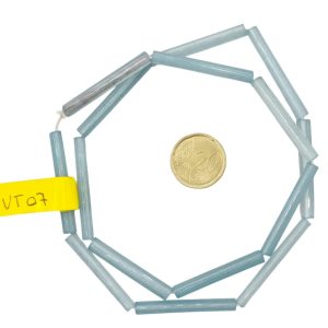 Tiras de cuentas de vidrio macarrones