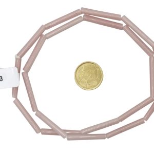 Tiras de cuentas de vidrio macarrones