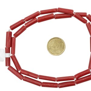 Tiras de cuentas de vidrio macarrones