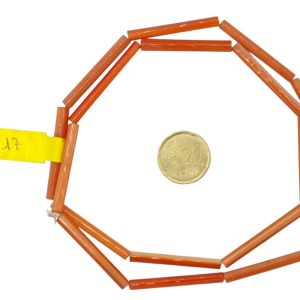 Tiras de cuentas de vidrio macarrones