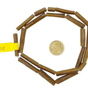 Tiras de cuentas de vidrio macarrones