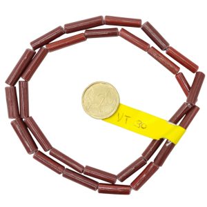 Tiras de cuentas de vidrio macarrones
