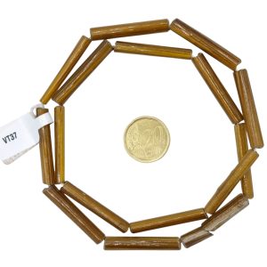 Tiras de cuentas de vidrio macarrones