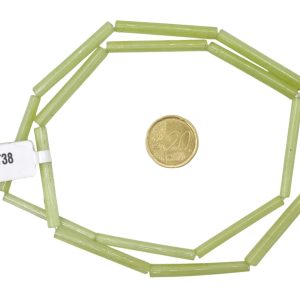 Tiras de cuentas de vidrio macarrones