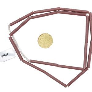 Tiras de cuentas de vidrio macarrones