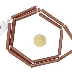 Tiras de cuentas de vidrio macarrones