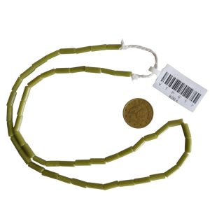 Tiras de cuentas de vidrio macarrones