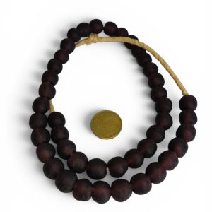 Collar cuentas de vidrio de Ghana grandes